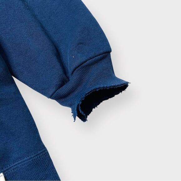 Vtg 90s Russell Athletic Crewneck Sweatshirt 50/50 USA XL Thrashed V Stitch Worn - Picture 6 of 8